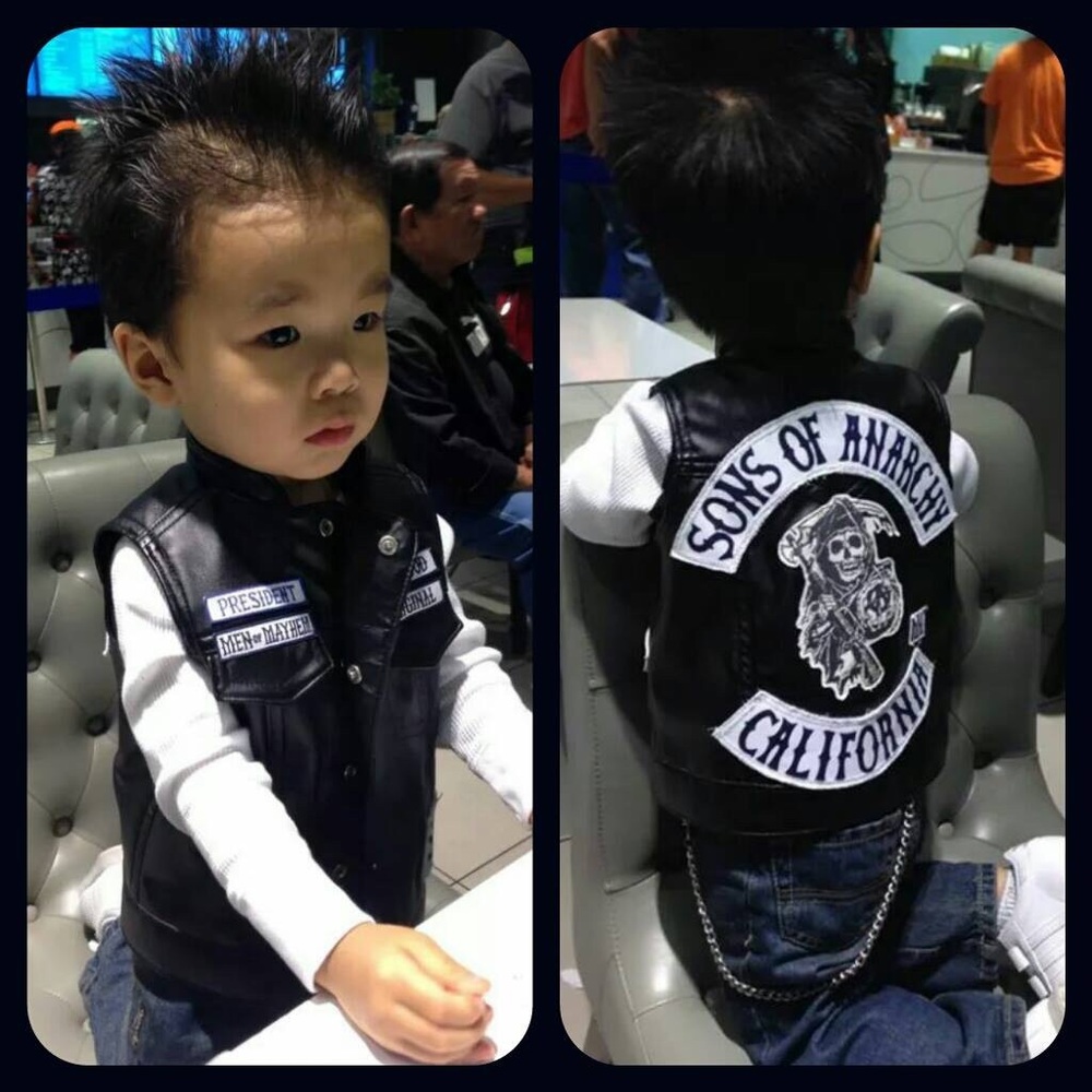 Hand made baby faux leather vest - Picture 1 of 4